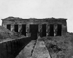Chrám Denderah, Horní Egypt, 1852 od Maxime Du Camp