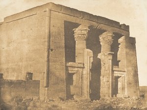 Pohled na průčelí pronaos chrámu Dakkeh Pselcis, 5. dubna 1850. od Maxime Du Camp