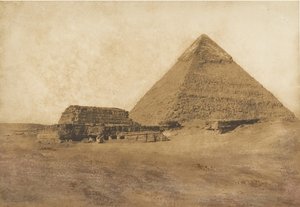Pohled na druhou pyramidu, pořízený z jihovýchodu, prosinec 1849. od Maxime Du Camp