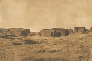 Pohled na vesnici Abou-hor obratník Raka, duben 1850. od Maxime Du Camp
