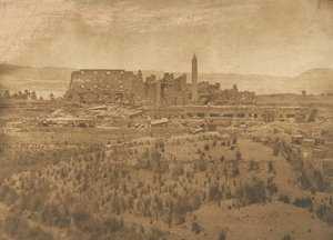 Celkový pohled na ruiny paláce Karnac z východu - Théby, 1849-50. od Maxime Du Camp