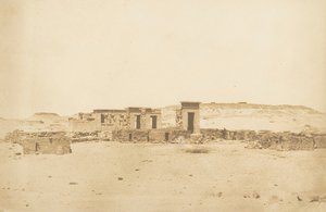 Celkový pohled na chrám a vesnici Déboude Parembole, 10. dubna 1850. od Maxime Du Camp