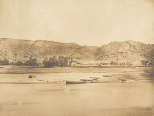 Pohled pořízený jihovýchodně od Philae - Cherk-el-Hesseh, 1849-50. od Maxime Du Camp