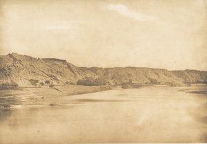 Pohled pořízený jihovýchodně od Philae - vesnice El-Bâb, 1849-50. od Maxime Du Camp
