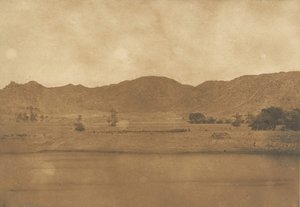 Pohled ze severovýchodní části Philae - vesnice Kolokina, 1849-50. od Maxime Du Camp