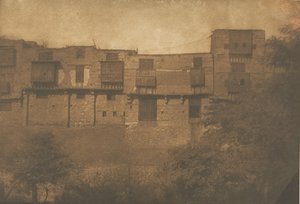 Pohled z Jardin du Quartier Franc, v Káhiře, prosinec 1849-leden 1850. od Maxime Du Camp