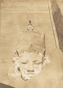 Nejzápadnější kolos chrámu Re, Abu Simbel, 1850. od Maxime Du Camp