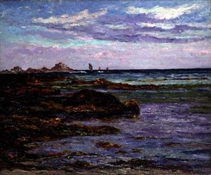 Pobřeží Bretaně, kolem roku 1910 (olej na plátně) od Maxime Emile Louis Maufra
