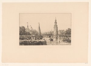 Pohled na Montelbaanstoren v Amsterdamu Tour de Montalban Amsterdam
