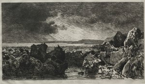 Černé skály poblíž Trouville (odliv) od Maxime Lalanne