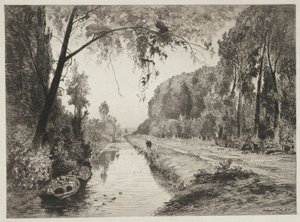Kanál v Pont Sainte-Maxence od Maxime Lalanne