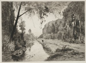Kanál v Pont Sainte-Maxence, c. 1878. od Maxime Lalanne