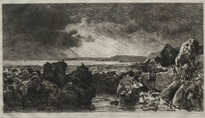 Černé skály poblíž Trouville. od Maxime Lalanne