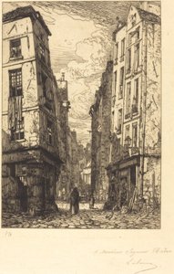 Rue des Marmousets (městská čtvrť, stará Paříž) od Maxime Lalanne