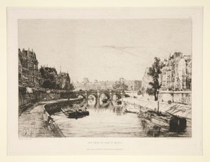 Pohled převzatý z Pont Saint-Michel od Maxime Lalanne