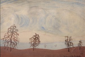 Krajina se stromy, 1917 od Maximilian Voloshin