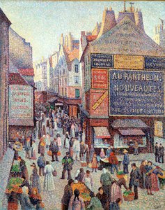 Rue Mouffetard, kolem 1889-90 (olej na plátně) od Maximilien Luce