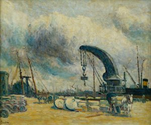 The Port, Quay at Schiedamm, 1907 od Maximilien Luce