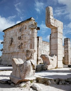 Vchod do chrámu válečníků, 750-1200 od Mayan