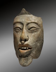 Hlava pravítka z Incensario, 600-900 n. l. (keramika s barvou) od Mayan Mayan