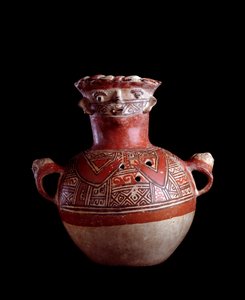 Předkolumbijské umění, mayská civilizace, postklasické období: zoomorfní pohřební urna z hlíny. Z Mixco Viejo, Chimaltenango, Guatemala. Guatemala, Museo Nazionale di Archeologia e Etnologia – předkolumbovské umění, mayská civilizace, období po klasice (as od Mayan Mayan