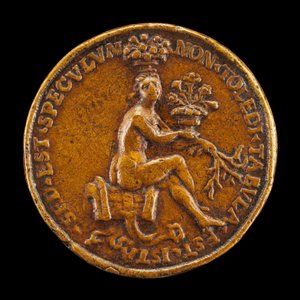 Žena sedící na sedle [revers], 1518. od Medallist of 1518