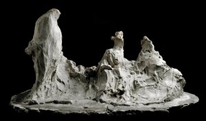 Rozhovor v zahradní soše od Medarda Rosso (1858-1928) Barzio, Museo Medardo Rosso