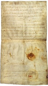Diplom Filipa I. ve prospěch opatství St. Crépin v Soissons, s podpisem Anny Kyjevské, královny Francie, 1063 od Medieval Document