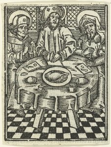 Jídlo v Emauzích od Meester van de Delbecq Schreiber Passie (attributed to)