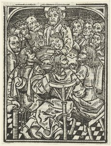 Poslední večeře od Meester van de Delbecq Schreiber Passie (attributed to)