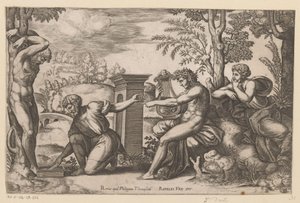 Apollo v Marsyas od Meester van de Dobbelsteen