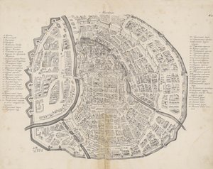 Mapa Moskvy. Od: Augustin von Meyerberg a jeho cesta do Ruska, 1661. od Meierberg