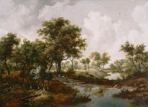 Zalesněná krajina, 1667 od Meindert Hobbema