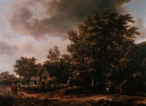 Krajina od Meindert Hobbema