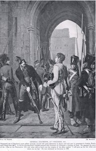 Generál Daumesnil ve Vincennes, 1815, ilustrace z "Hutchinson