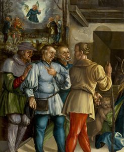 Klanění pastýřů od Feselena, Melchiora (asi 1495-1538). Olej na dřevě