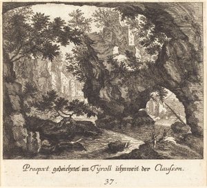 Tyrolská krajina od Melchior Küsel after Johann Wilhelm Baur