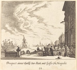 Pohled na Neapolský záliv od Melchior Küsel after Johann Wilhelm Baur