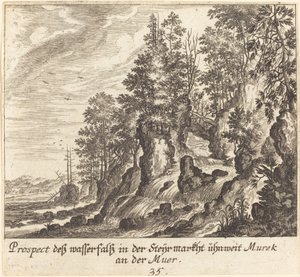 Vodopád od Melchior Küsel after Johann Wilhelm Baur