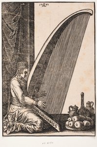 Harfistka od Melchior Lorck