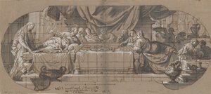Svátek v domě Simona, 1699 nebo dříve. od Melchior Steidl