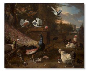 Zvěřinec, kolem roku 1680 od Melchior de Hondecoeter