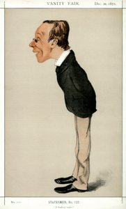 Radikální vůdce, Henry Fawcett MP, britský politik a ekonom, 1872.