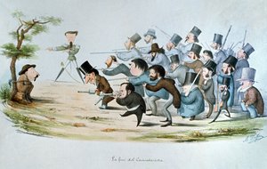 Konec karikaturisty, 1860