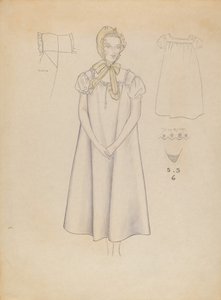 Noční košile a čepice, 19351942. od Melita Hofmann