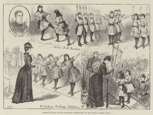 London School-Board Děti cvičí v Royal Albert Hall od Melton Prior