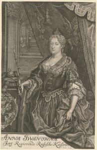 Portrét císařovny Anny Ioannovny 1693-1740, 1733 od Mentzel