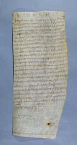 Privilegium Clovis III (682-695) udělené opatství Saint-Denis, 691 (pero a inkoust na pergamenu) od Merovingian