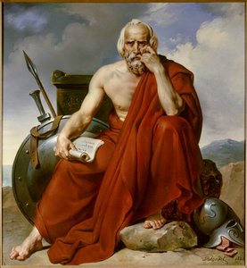 Portrét Lycurgue (Lykourgos) zákonodárce Sparty. Obraz Merry Joseph Blondel (1781-1853)