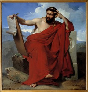 Portrét Solona zákonodárce a básníka z Athén (asi 640-asi 588 př.nl) Obraz Merryho Josepha Blondela (1781-1853) 1828 Amiens, Musee de Picardie - Portrét básníka a zákonodárce Solona z Athén (asi 640-c. 588 před naším letopočtem). Obraz Merry Joseph Blondel